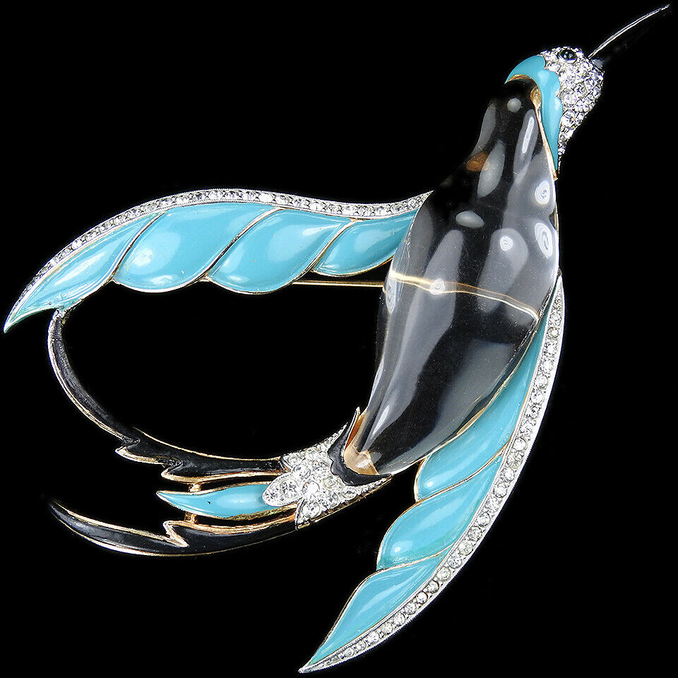 TRIFARI Alfred Philippe Bird of Paradise Pin for post: Collecting Vintage Vintage Trifari Jewelry