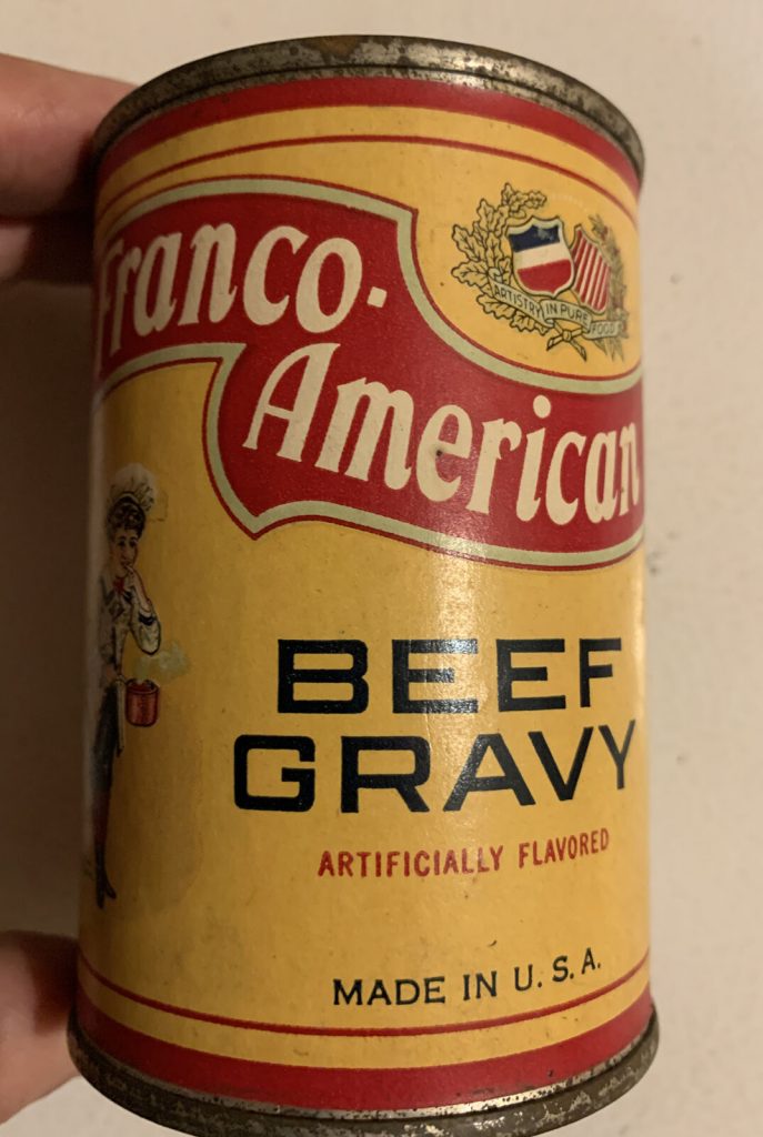 Vintage Franco-American Beef Gravy Tin Circa 1940s Full NOS Unopened Seale