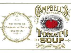 Campbell's BeefSteak Tomato Soup Label
